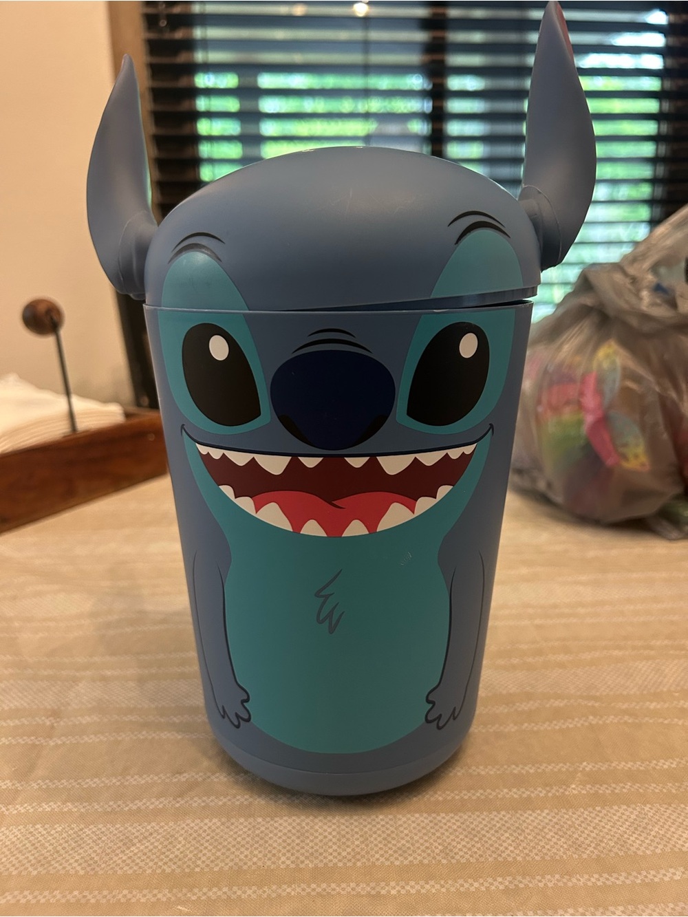 Disney popcorn bucket. Blue and Teal Character Cup.